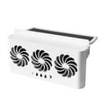 thumbnail image 1 of Car Solar Powered Exhaust Fan, White Solar Power Car Exhaust Fan w/3 Air Outlet, Car Solar Powered Exhaust Fan, Window Mount Car Radiator Cooling Fan for Car, for General Types, 1 of 1