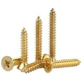 thumbnail image 4 of (10pcs) Brass Countersunk Head Tapping Screws , M4x35mm, 4 of 5