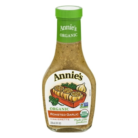 (3 Pack) Annie's Organic Roasted Garlic Vinaigrette Dressing, 8 fl