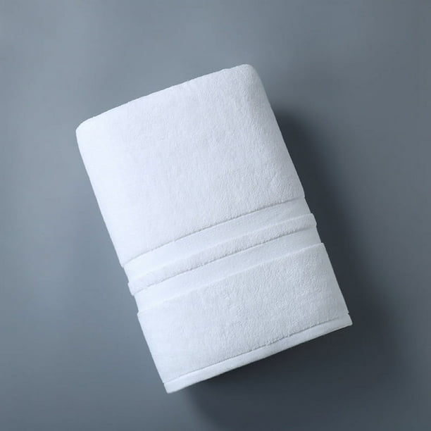 Nvzi Toalla de baño de algodón puro de 3 piezas, toalla de mano súper suave y altamente absorbente de algodón para el hogar para ducha, piscina, toalla de mano de 27,56 x 55,12 pulgadas (blanco)