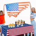 thumbnail image 6 of EP 3Pcs Veterans Day Tablecloth American Flag Patriotic Party Decorations 4th of July Stars and Stripes Plastic Table Cover Party Supplies Disposable Memorial Independence Day Table Decor, 6 of 12