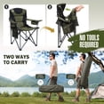 thumbnail image 3 of REDCAMP Oversized Padded Camping Chair 2 Pack, Heavy Duty 450lbs Folding Chair with Cooler Bag & Cup Holder for Outdoor Camping Fishing Beach Travel, 3 of 8