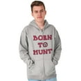 thumbnail image 5 of Born to Hunt Crosshairs Deer Buck Zip Up Hoodie Men's Women's Brisco Brands X, 5 of 6