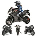 thumbnail image 2 of Floseru 49cc Dirt Bike, Kids Dirt Bike, Mini Motorcycles, Gas Power Motocross, Kids Motorcycle Off Road Pocket Motorbike with Strong Dual Brake, Racing Max Speed 25MPH, Dual Headlights, 2 of 9