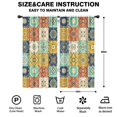 thumbnail image 2 of Blackout Kids Curtains,Orange Boho Bohemia Floral Geometric Pattern Childrens Insulated Curtains Set Of 2,Bedroom Essentials,Toddler Room Decor 42x84in(106x213cm), 2 of 5