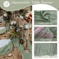 thumbnail image 4 of 12 Pack 10Ft Cheesecloth Table Runner 35x120 Inch Boho Gauze Table Runner Cheese Cloth Long Table Runner Romantic Table Runner for Wedding Bridal Shower Birthday Party Table Decor, 4 of 7