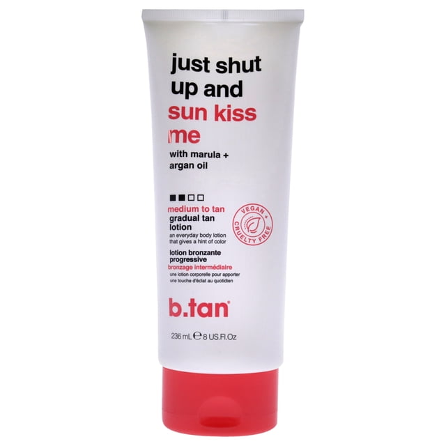 Loción bronceadora gradual B.Tan Just Shut Up and Sun kiss Me Bronceador de 8 oz