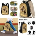 thumbnail image 2 of Xixirimido Yorkshire Terrier Abstract Floral Pattern Kids Backpack Set for Boys Girls School Bookbag Lunch Bag Pencil Bag 3 in 1 Set Teens Student School Daypack, 2 of 4