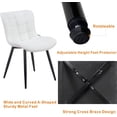 thumbnail image 4 of Kidol & Shellder Soft Dining Chair Set of 2 PU Upholstered High Back Living Room Side Chairs, White, 4 of 10