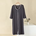 thumbnail image 2 of Levmjia Womens Sleep Dress Summer V-Neck Short Sleeve Soft Breathable Cotton Knee-Length Nightgown Comfy Loose Fit Sleepwear for Women Plus Size Available, 2 of 4