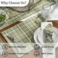thumbnail image 5 of Park Designs Verbena Green Plaid Table Runner 13" x 54", 5 of 5