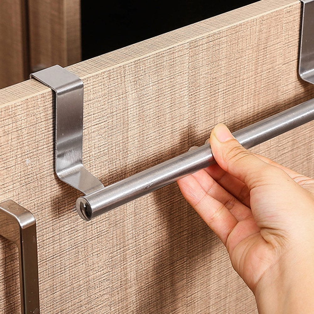 Universal - Porte-serviettes de salle de bains Espace Aluminium Noir Pliable Por