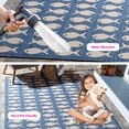 thumbnail image 3 of SAFAVIEH Courtyard Tranter Geometric Fish Indoor/Outdoor Area Rug, 5'3" x 7'7", Blue/Beige, 3 of 13