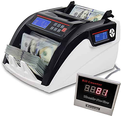 Portable Mini Handy Money Counter Worldwide Bill Cash Banknote Note Currency Counting Machine with LED Display Financial Equipment