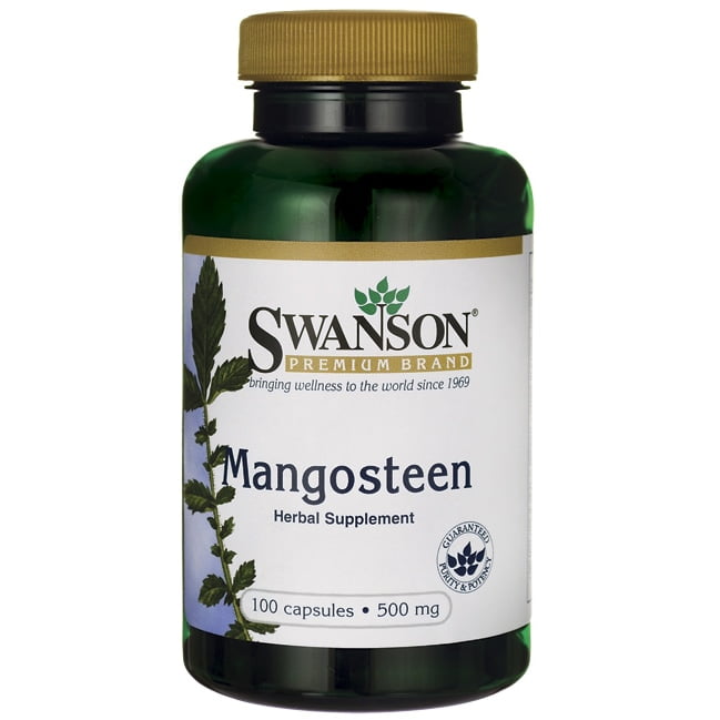 Swanson Mangosteen Capsules, 500 mg, 100 Count