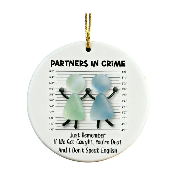 ABPWLY Sea Glass Friendship Heart Ornament Handmade Sentimental Decor Unique Relationship Symbol Keepsake Holiday Tree Hanging Gift for Friend Sister 1Pc
