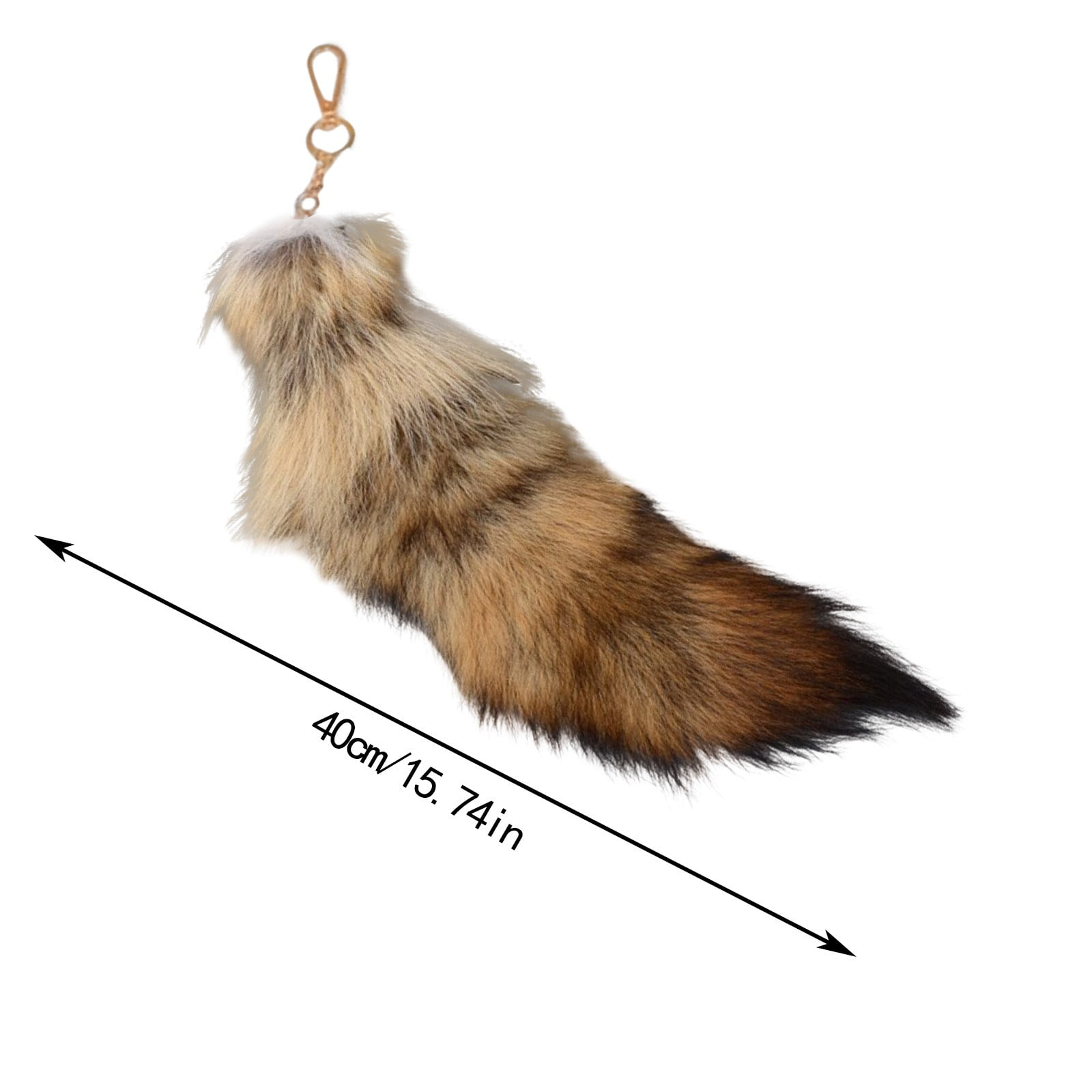 3PC Tail Keychain Set - Fluffy Animal Tail Keyring Charms for Women, 16" Realistic Therian Keychains for Bags, , Renaissance Fairs