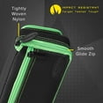 thumbnail image 4 of Casemaster Plazma Plus Dart Case Black with Green Zipper and Phone Pocket, 4 of 10