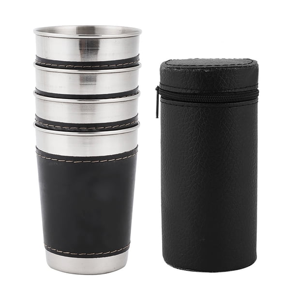 Mini taza de café 4 piezas 170 ml NikouMX taza de vino portátil acero inoxidable