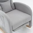 thumbnail image 5 of Nursery Rocking Chair with Retractable Footrest, High Back Adjustable Recliner Chair, Fabric Accent Chair for Nursery, Living Room, and Bedroom, 5 of 7