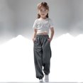 thumbnail image 6 of Spazoro Toddler Girls Boys Sweatpants, Solid Drawstring Elastic Waist Long Sleeve Casual Jogger for Sports Dark Gray Size 3 T, 6 of 6