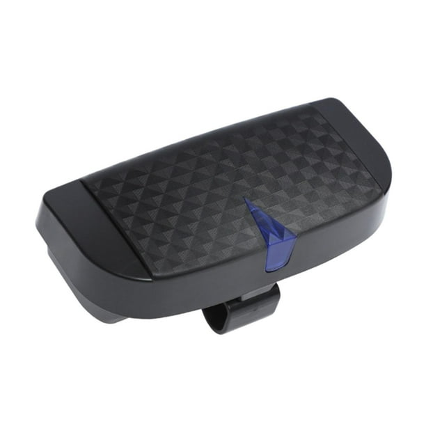Caja de almacenamiento para gafas de sol con visera para coche, práctica para hombres y mujeres Negro