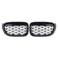 thumbnail image 2 of NS Front Bumper Kidney Grille Car Diamond Meteor Latest Style Grill Black for BMW X3 F25 2014-2017 Facelift 51117338571, 51137367421, 51117338572, 51137367422, 2 of 6