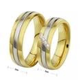 thumbnail image 5 of EOEMY 316L Stainless Steel Wedding Cz Band Gift 18K Gold Plated Couple Rings Size 5-13, 5 of 9