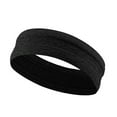 thumbnail image 1 of Sonducket Hombres Mujeres Deportes Yoga Elástico Sólido Hairband Correr Baloncesto Banda para el sudor que absorbe el sudor Uniforme atlético negro, 1 of 6
