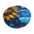 thumbnail image 1 of Balery Sunflower Starry Night Vibes Fundas de asiento para taburete de bar redondo de tela de terciopelo ajustables que protegen de arañazos y manchas para sillas de 14 a 17 pulgadas.-12 inch, 1 of 7