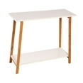 thumbnail image 2 of Eccostyle 2-Tier Solid Bamboo Frame Console Table - White, 2 of 7