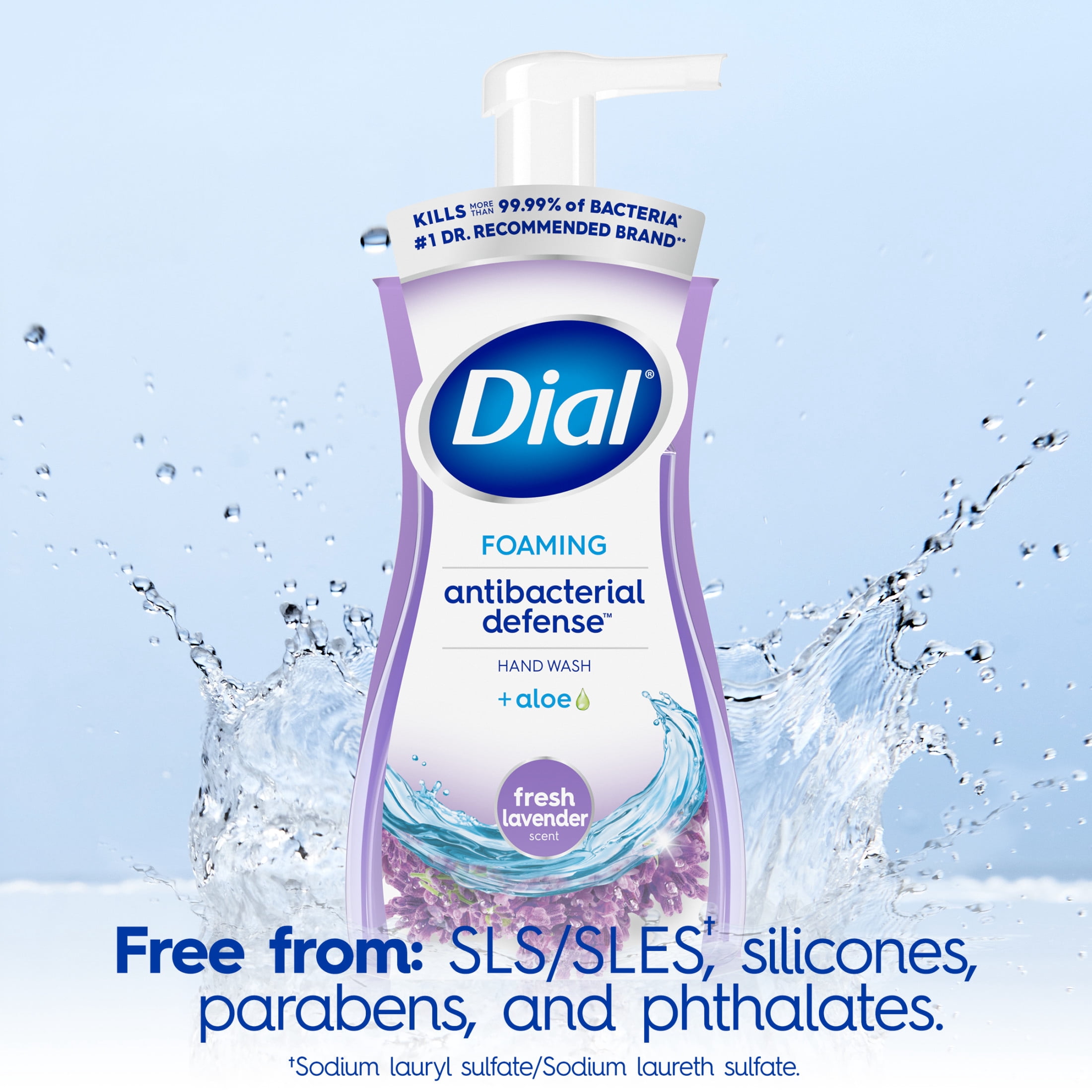 (6 pack) Dial Antibacterial Defense Fresh Lavender Scent Foaming Hand Soap, 7.5 fl oz