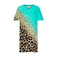 thumbnail image 5 of Robes pour Femmes 2024 Été Robe Oversize pour Col en V Décontractée Robes d'Été Poche Genou Manches Courtes avec Poches Rabais de 50 % Liquidation!, 5 of 5