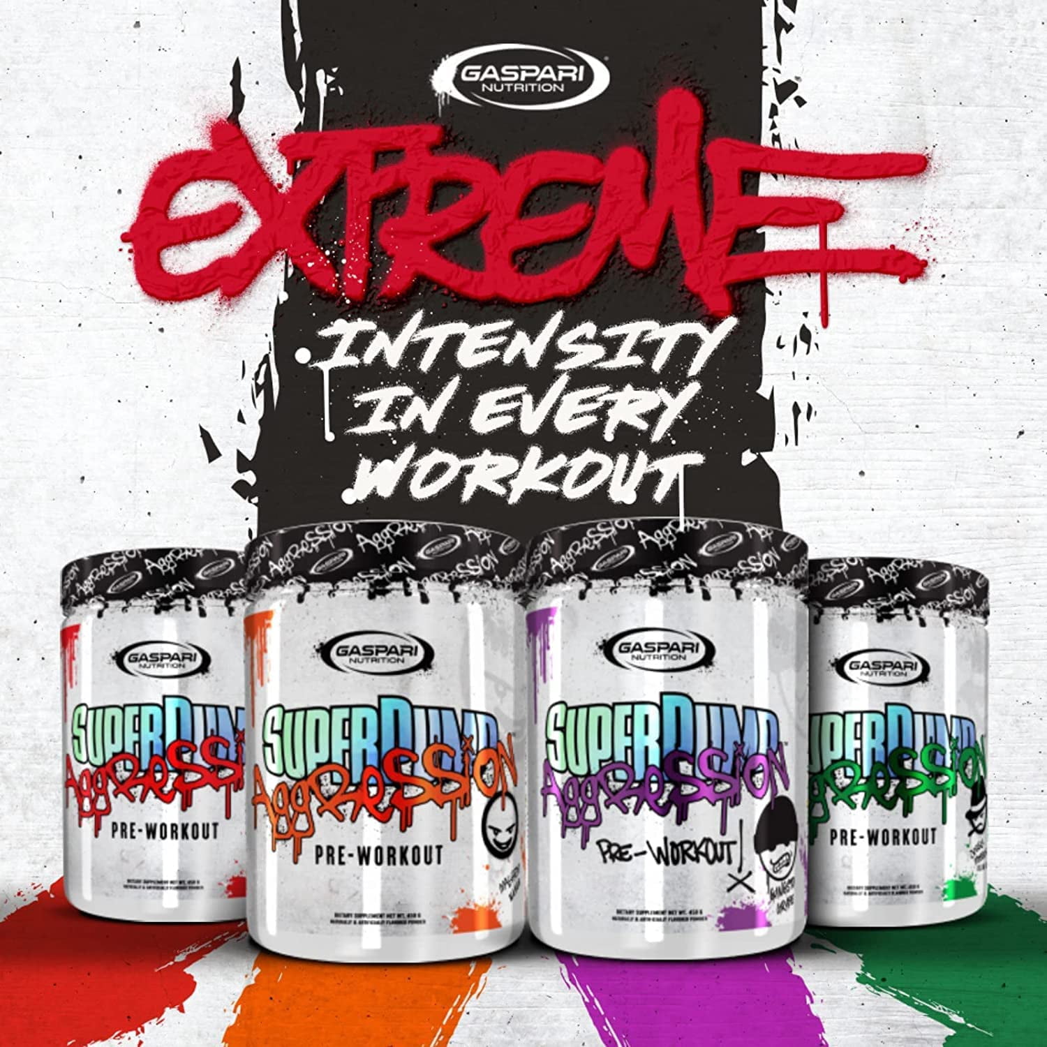 Gaspari Nutrition SuperPump Aggression Pre-Workout, Energy, Focus, Endurance and Recovery, with Creatine and Caffeine - Blood Orange, 25 Servings