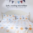 thumbnail image 6 of Luxclub Twin Cooling Sheets Set, Soft & Durable Microfiber, Deep Pocket, Sun Print, 4 Pieces, 6 of 10