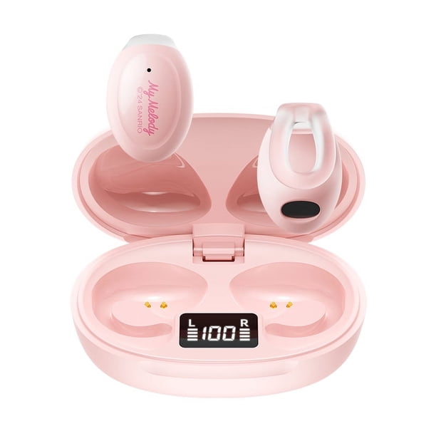Miniso Sanrio YP-74 auriculares Bluetooth 5,4 auriculares inalámbricos con sonido estéreo auriculares con Clip para la oreja de larga resistencia Kuromi Melody Kitty