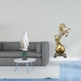 thumbnail image 2 of Escultura de pingüino, figura de resina, estatua de caballo, figura decorativa de escritorio, escultura adecuada para regalar, hogar u oficina., 2 of 8