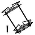 thumbnail image 2 of Canasta de esquina Estante de almacenamiento de aluminio para baño Organizador de cocina de perforación libre montado en la pared, Negro Methold HA004468-03B, 2 of 6