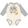 thumbnail image 3 of Inktastic I Love My Great Grandpa to the Moon and Back Boys or Girls Long Sleeve Baby Bodysuit, 3 of 5