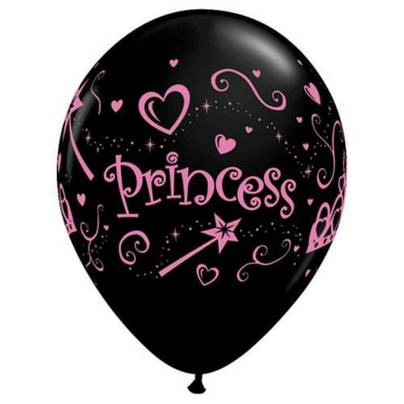 LOONBALLOON Sentiments Balloons, 11″ PRINCESS - ONYX BLACK