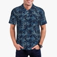 thumbnail image 3 of Balery Hawaiian Style Printed Men’s Short Sleeve Polo Shirt, Midweight Men's Shirt,Golf Polo shirts -XX-Large, 3 of 9