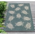 thumbnail image 7 of Transocean CRE91841394 Liora Manne Carmel Seaturtles Indoor & Outdoor Rug, Teal - 8 ft. 10 in. x 11 ft. 9 in., 7 of 7