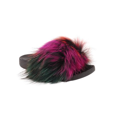 Patricia Green - Foxy Fur Sandal - Wine - Size 7