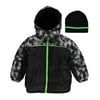 iXtreme Little Boys' "Howl Harp" Insulated Jacket with Beanie (Sizes 4 - 7) - black, 5