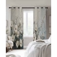thumbnail image 4 of White Floral Blackout Curtains for Bedroom Living Room Darkening Curtains 96 Inches Long Botanical Abstract Oil Painting Plant Window Curtain 2 Panels Set Window Treatment Grommet Drapes 52"x96", 4 of 9