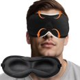 thumbnail image 1 of wonima11 Ultra-Thin 3D Sleep Mask for Side Sleepers, Men, Women, Lash Extensions – Soft, Breathable and Lightweight Blackout Sleeping Eye Mask for Travel, Naps, Airplane, Adjustable, Mens (Black), 1 of 1