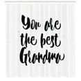 thumbnail image 3 of Ambesonne Grandma Shower Curtain, Black and White Words, 69"Wx75"L, Black White, 3 of 3