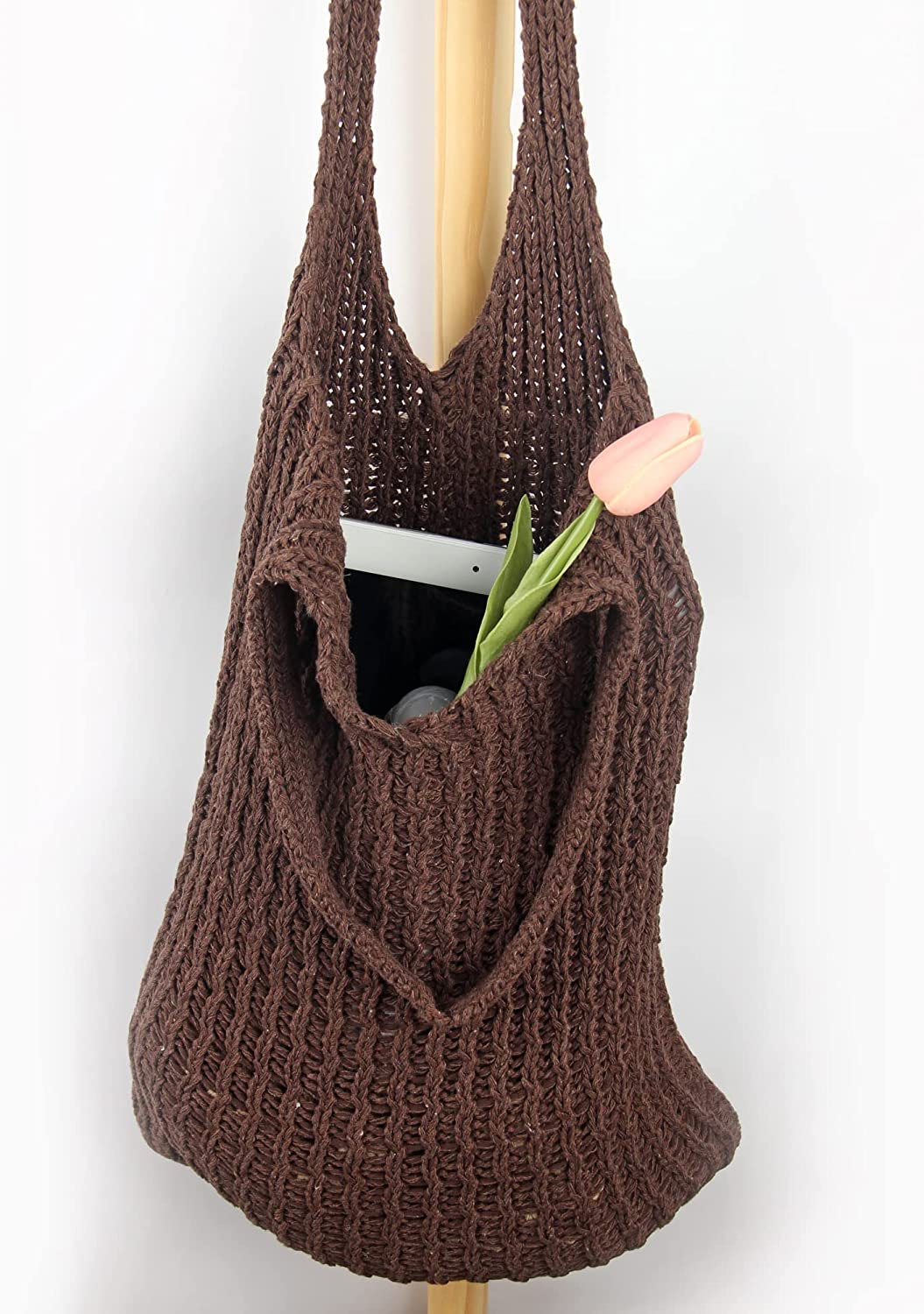 CoCopeaunts Women's Shoulder Handbags Hand crocheted Bags large Shoulder Shopping Bag tote bag aesthetic cute tote bags
