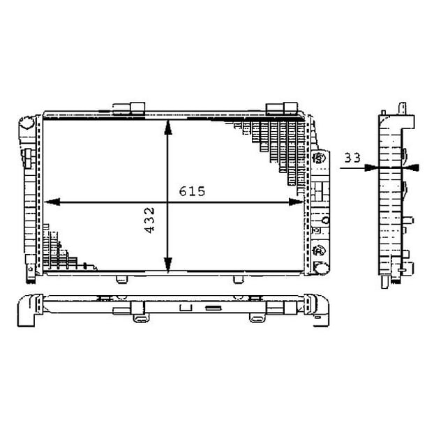 Oe Replacement For 1997 1998 Mercedes Benz C230 Radiator Base Classic Kompressor Elegance Kompressor Sport Walmart Com