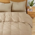 thumbnail image 2 of Peace Nest 360 Thread Count Lightweight White Goose Down Fiber and Feather Comforter, Ginger Root, Cal King, 2 of 6